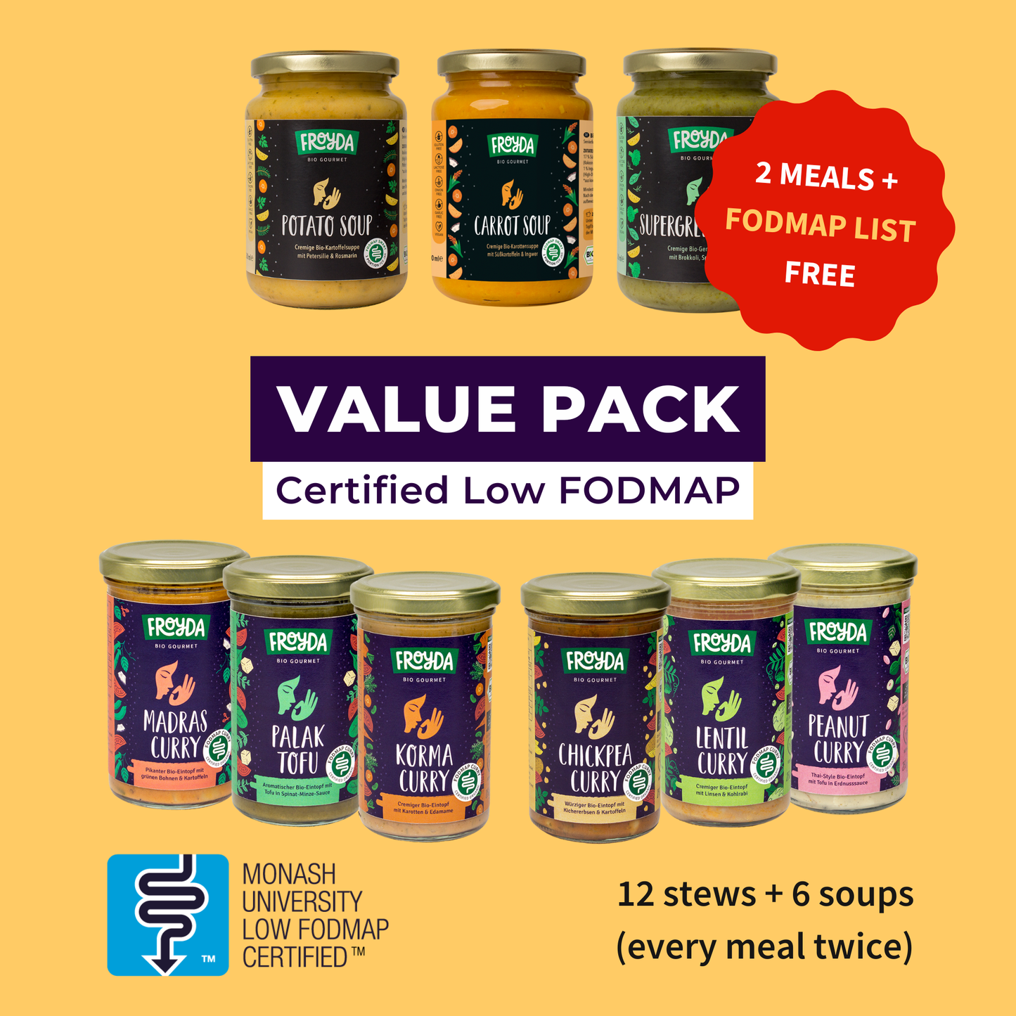 Froyda Vorteilspaket FODMAP-arm Zertifiziert