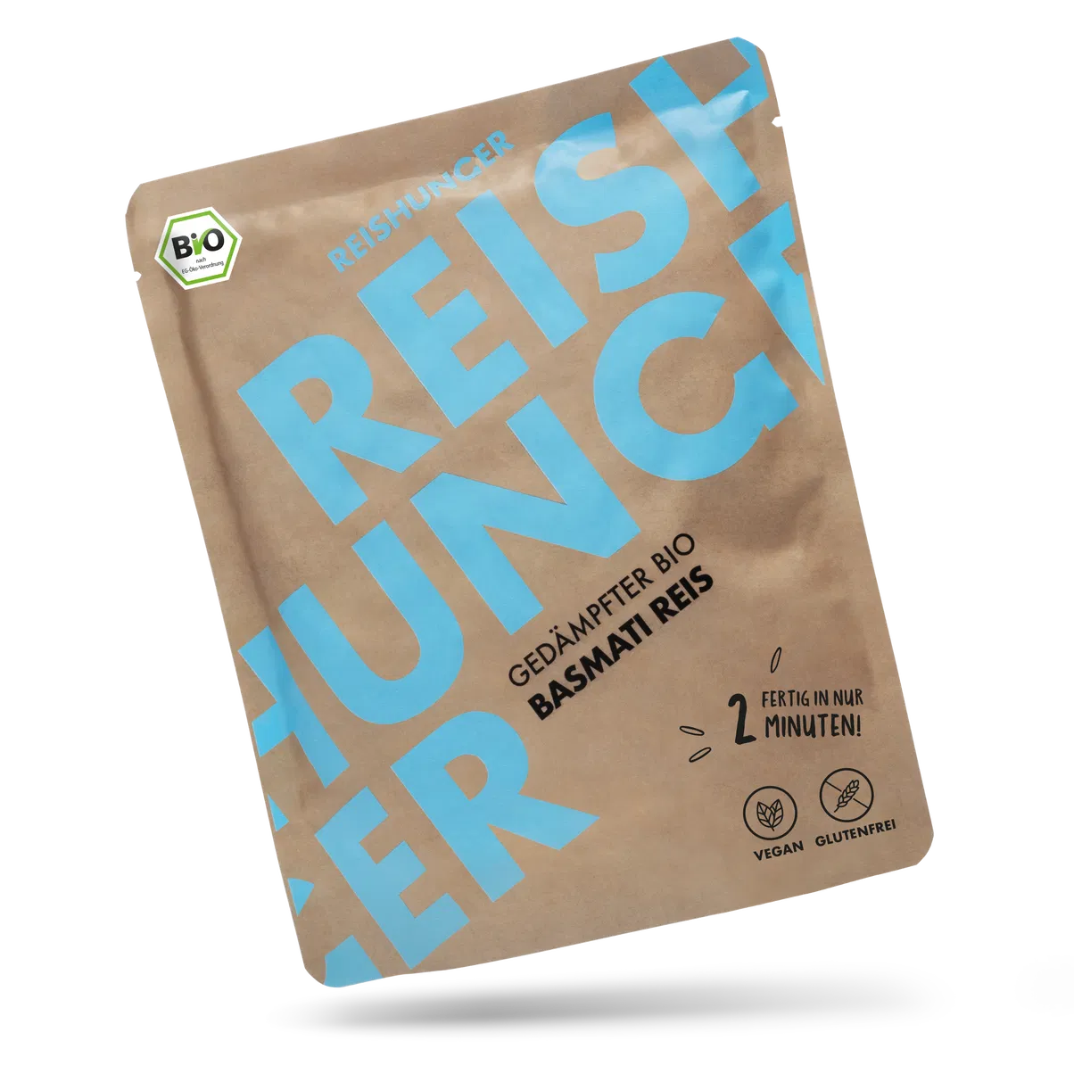 Reishunger Organic Basmati Rice – gluten-free express rice in a pouch. 