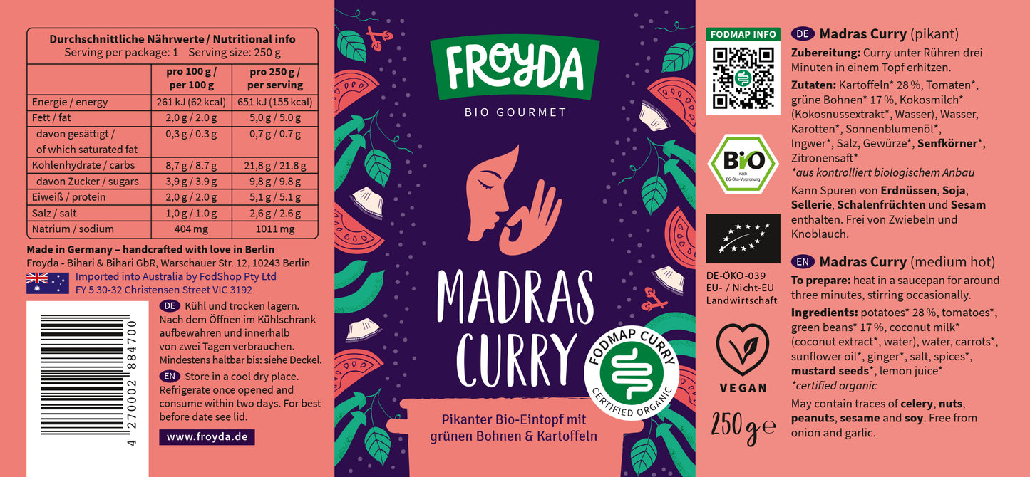 Curry Pack: Madras, Palak Tofu, Korma